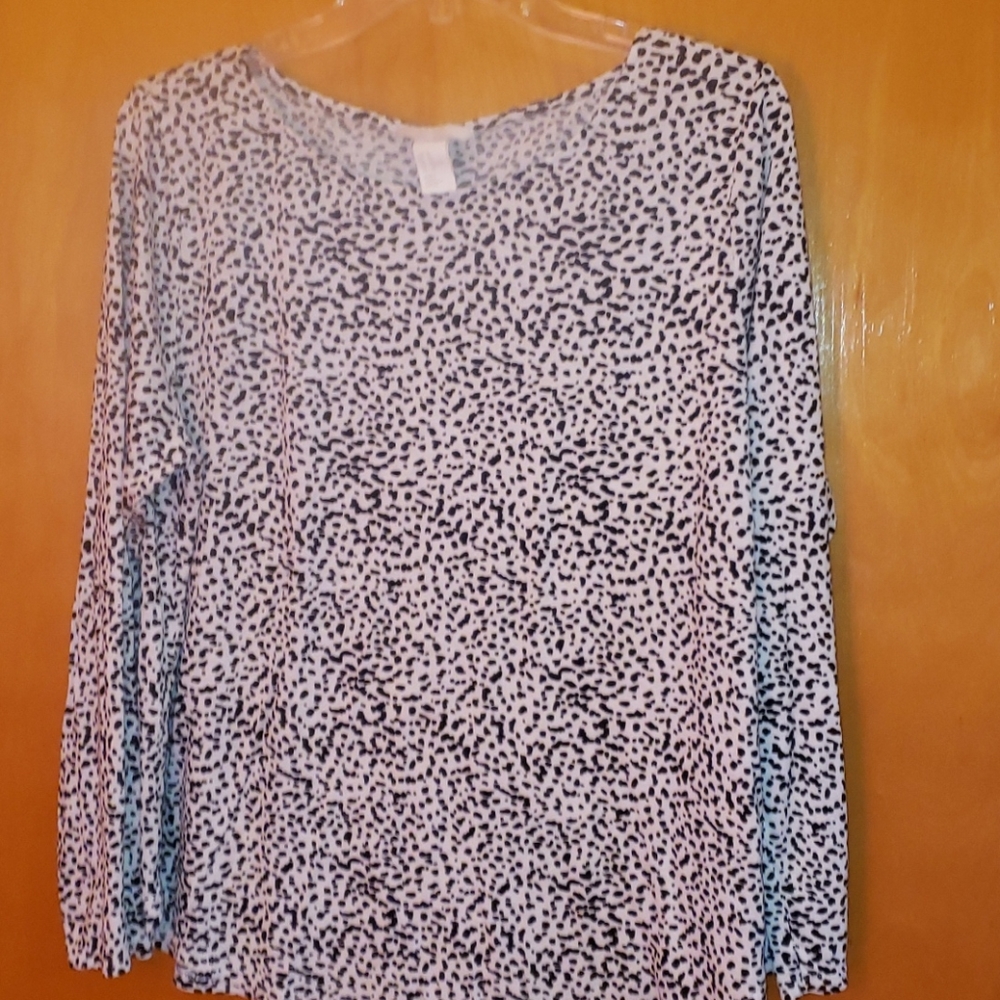 H&M long sleeve animal print top XL